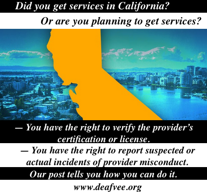 California: How to Verify or Report a Provider