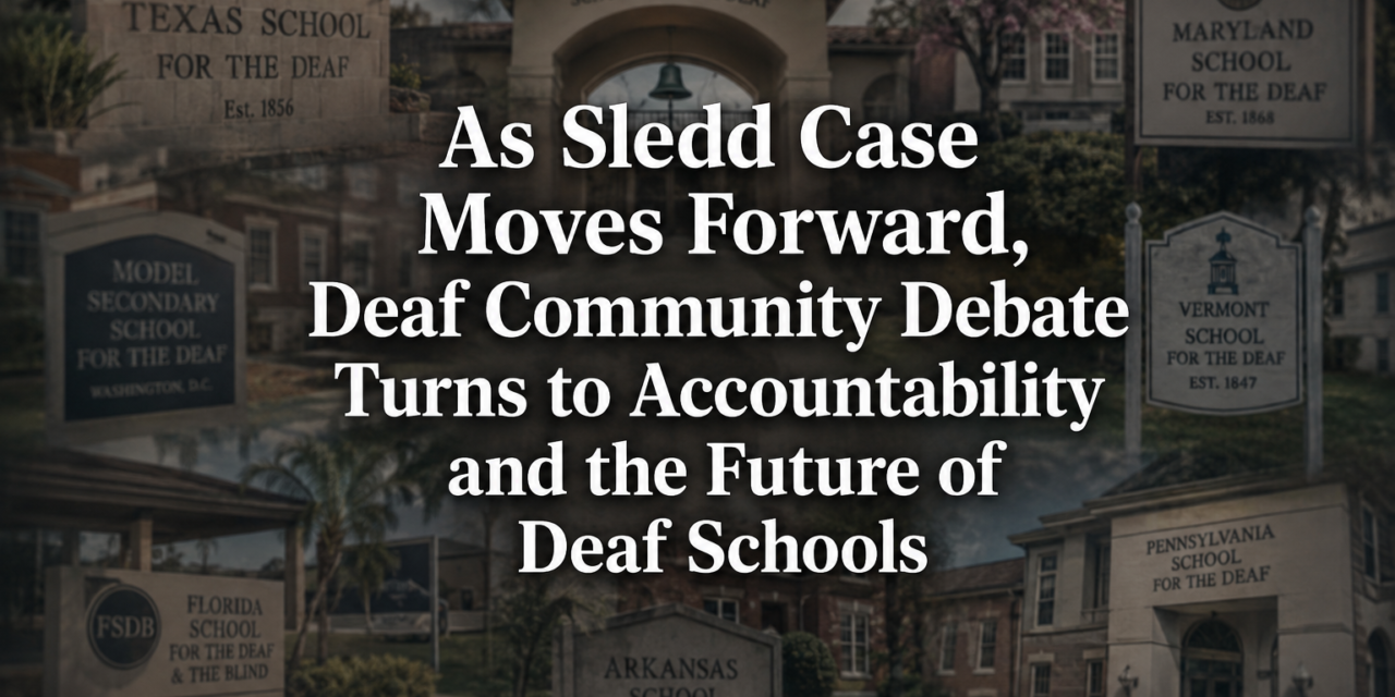 As Sledd Case Moves Forward, Deaf Community Debate Turns to Accountability and the Future of Deaf Schools