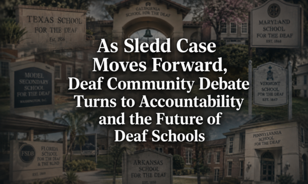 As Sledd Case Moves Forward, Deaf Community Debate Turns to Accountability and the Future of Deaf Schools